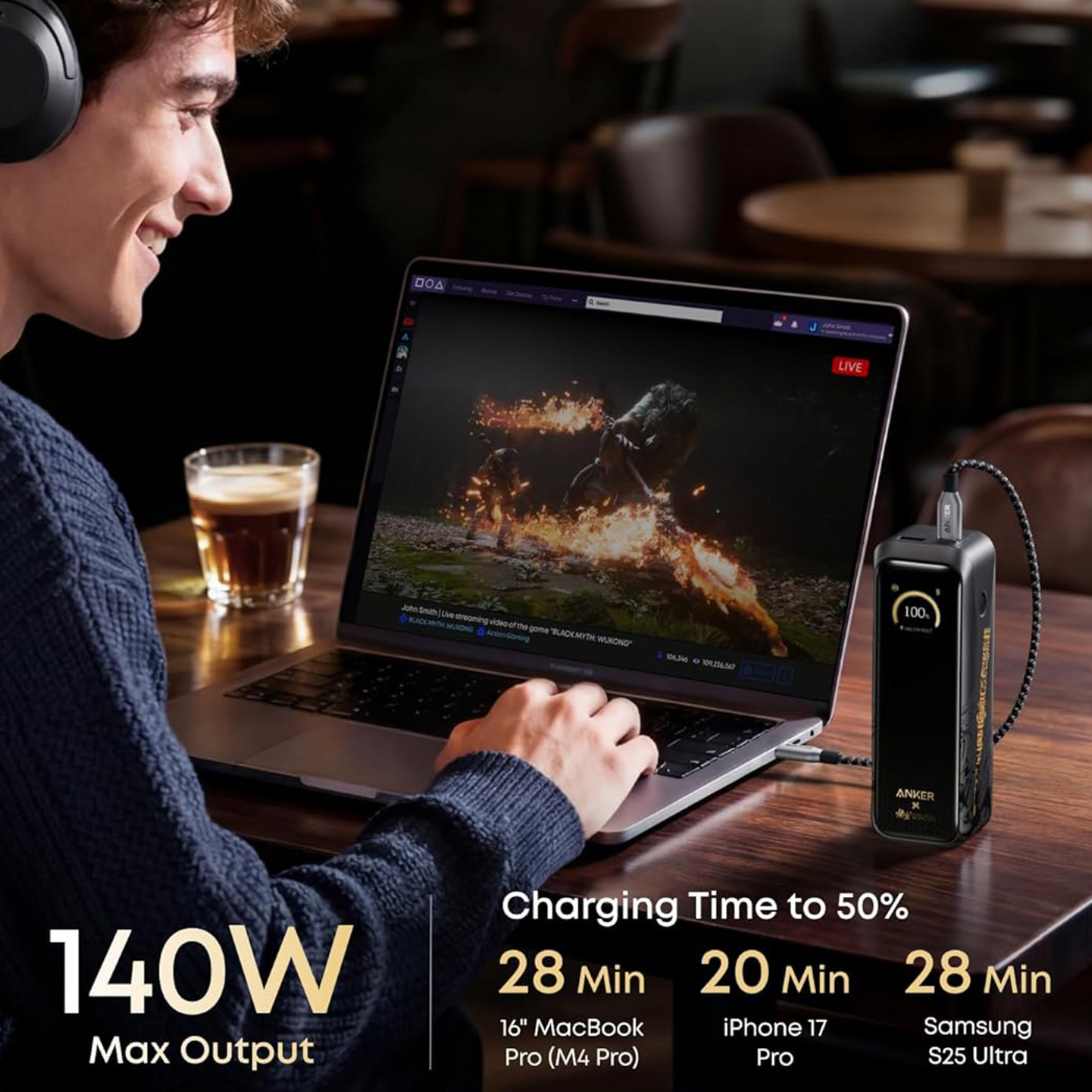 Внешний аккумулятор Anker Prime Power Bank Black Myth: Wukong